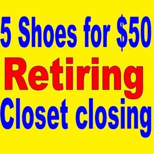 Liquidating 5 women shoes for $50
